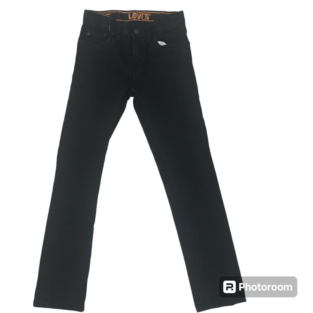Levis Boys Size 12 Regular 510 Super Skinny Jeans Black Adjustable Waist